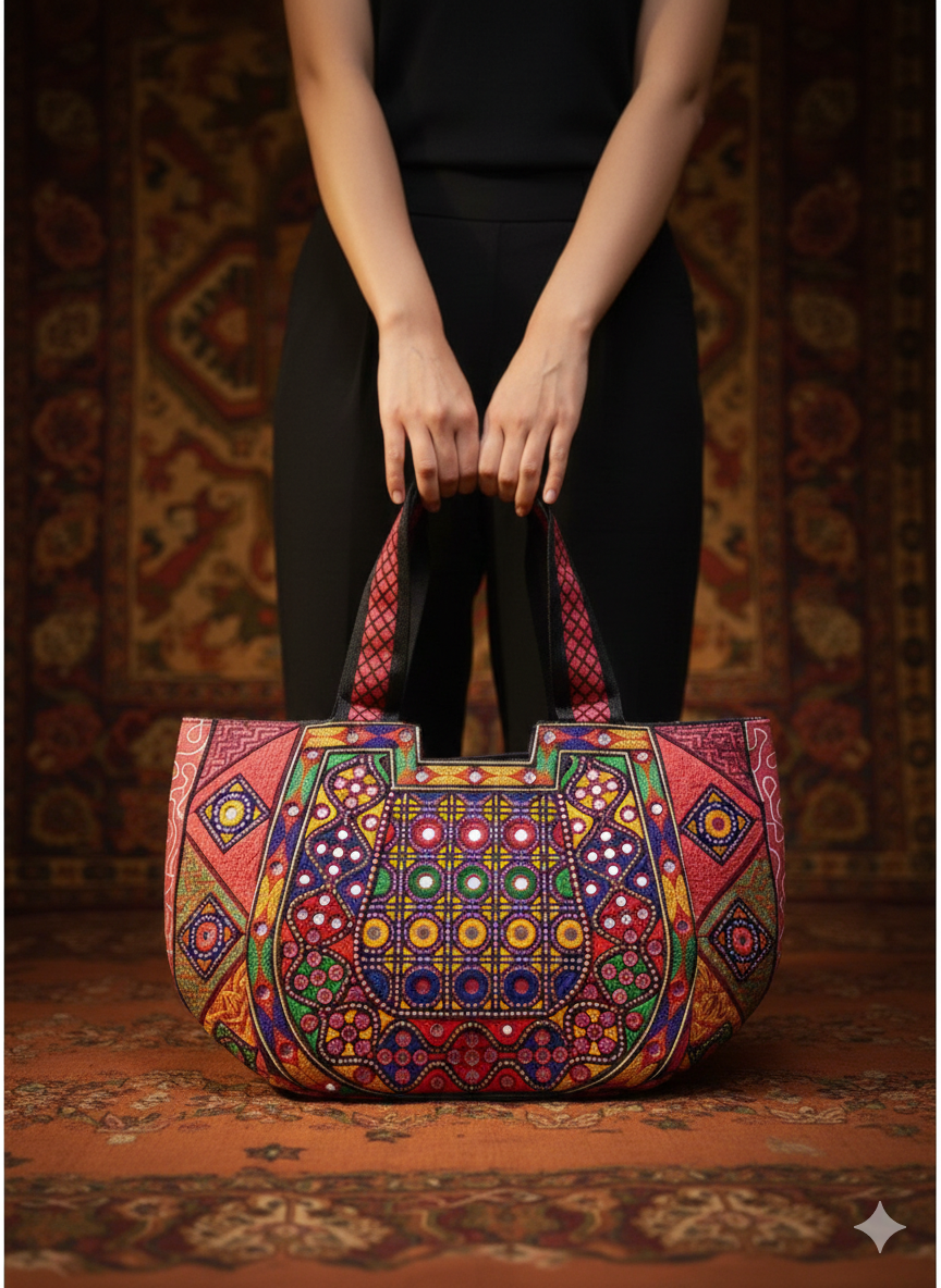 Vibrant Pink Tribal Bag