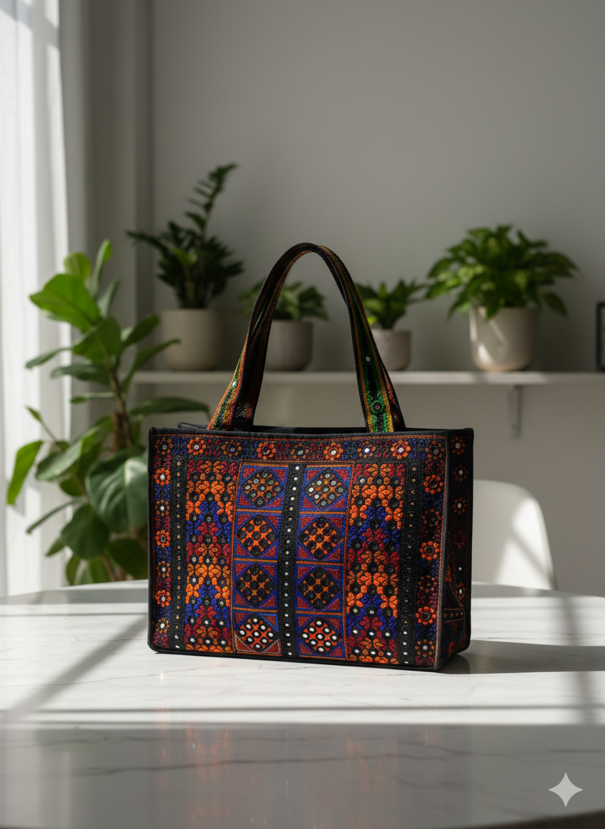 Traditional Mirror Work Shisha Bag