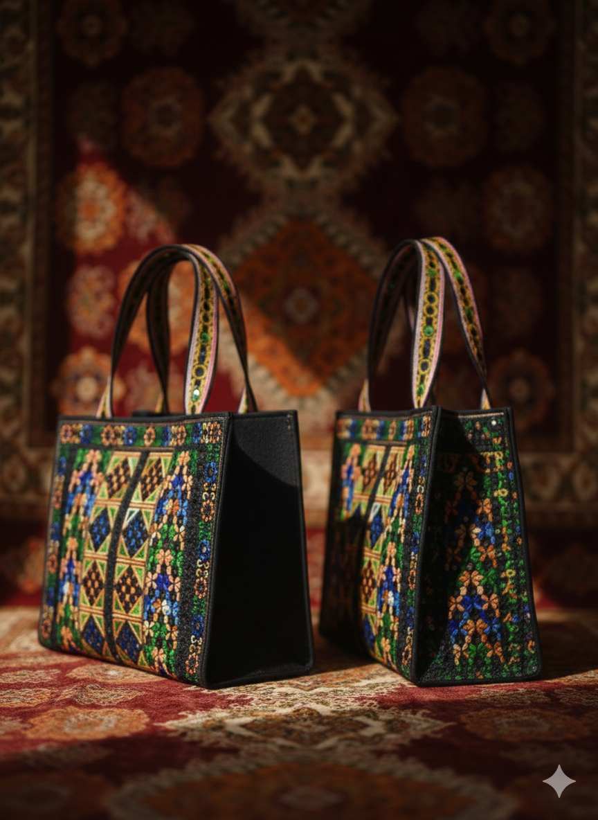Handcrafted Tribal Mirror Work Bag