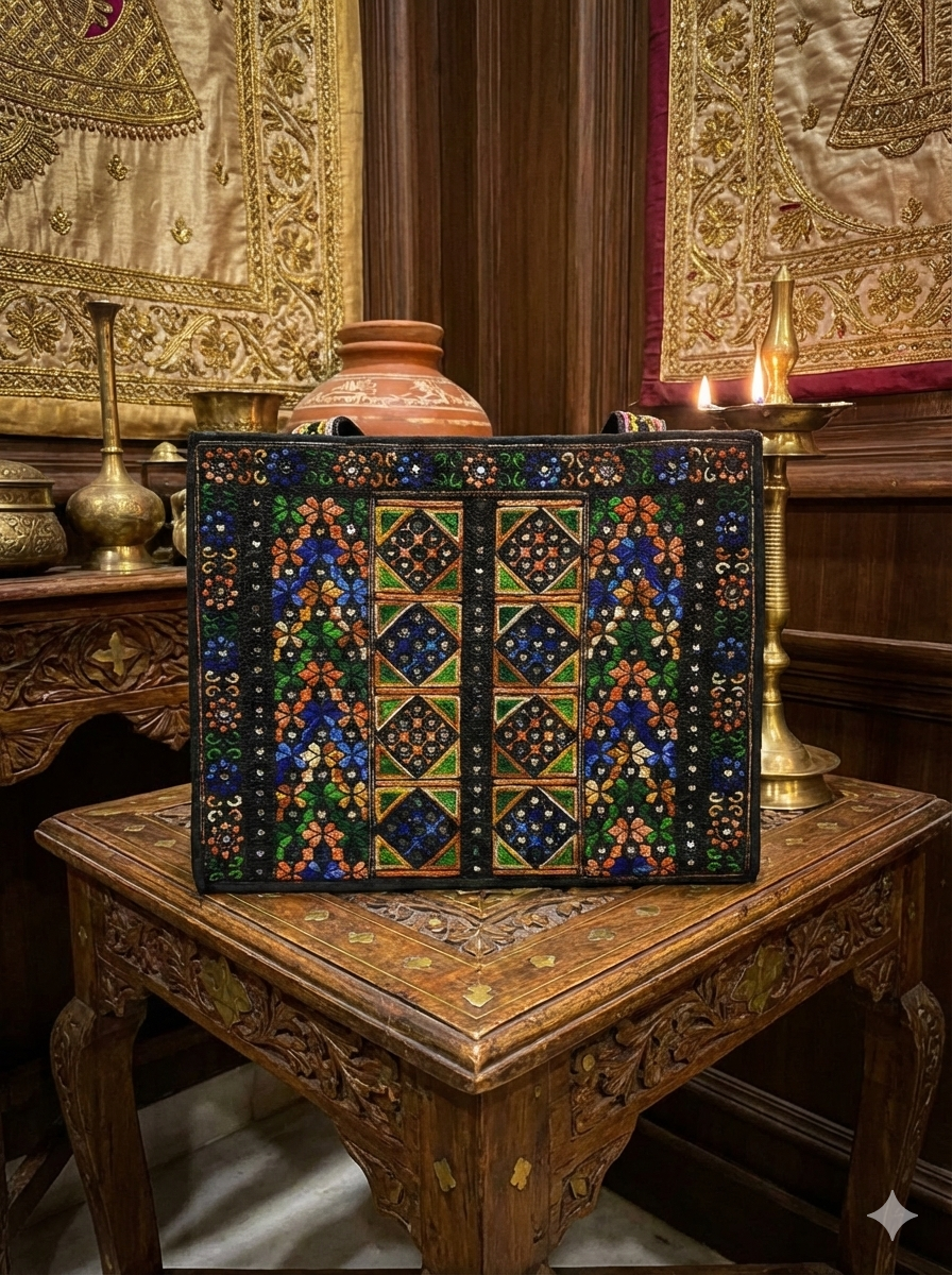 Handcrafted Tribal Mirror Work Bag