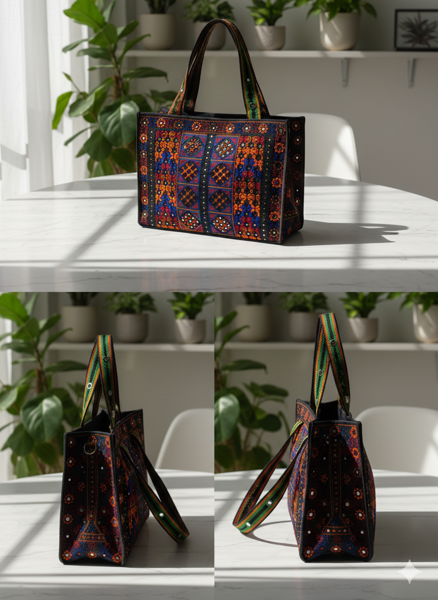 Traditional Mirror Work Shisha Bag