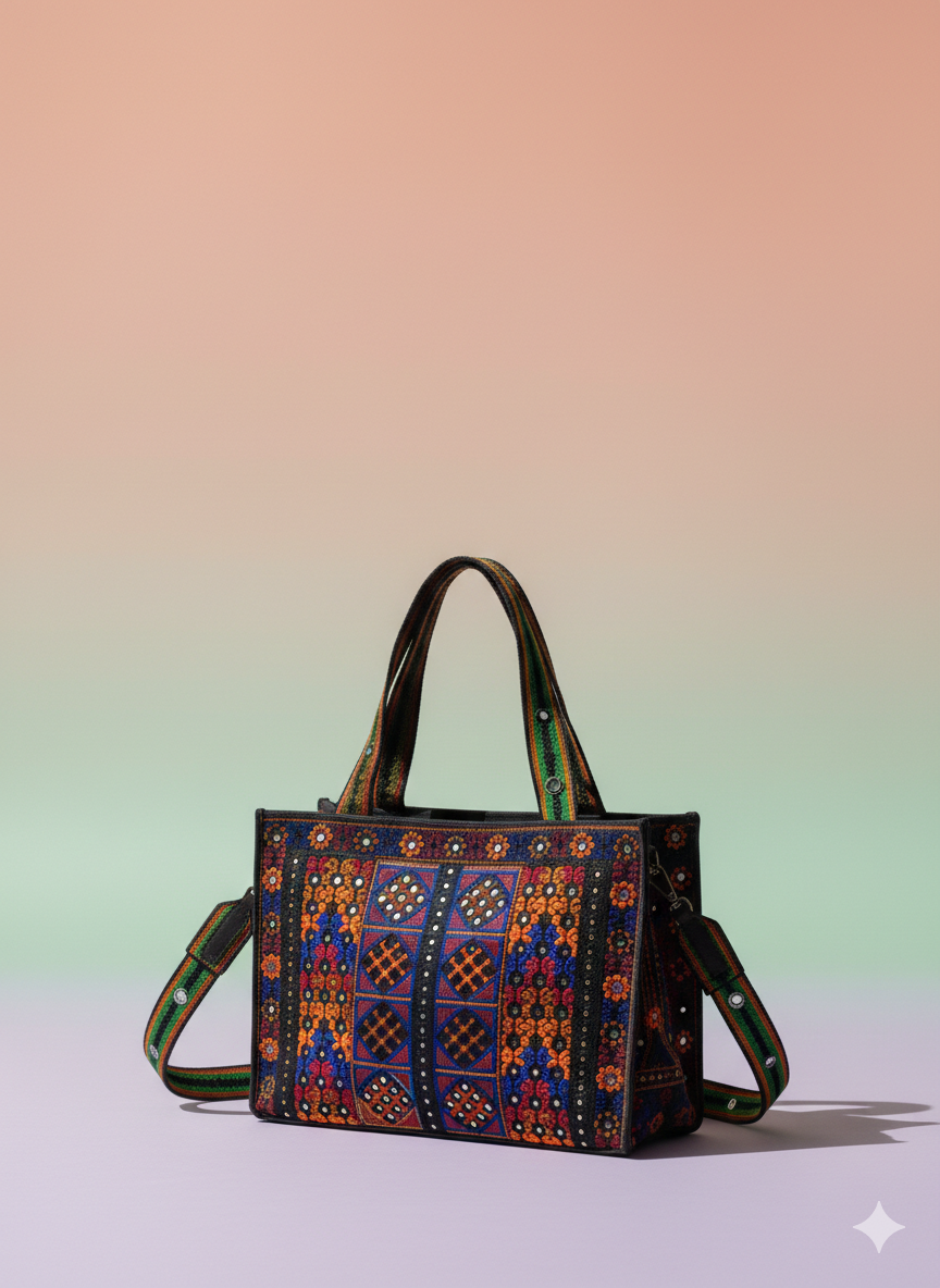 Traditional Mirror Work Shisha Bag