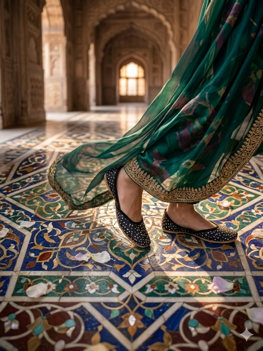 Royal Palace Black Khussa