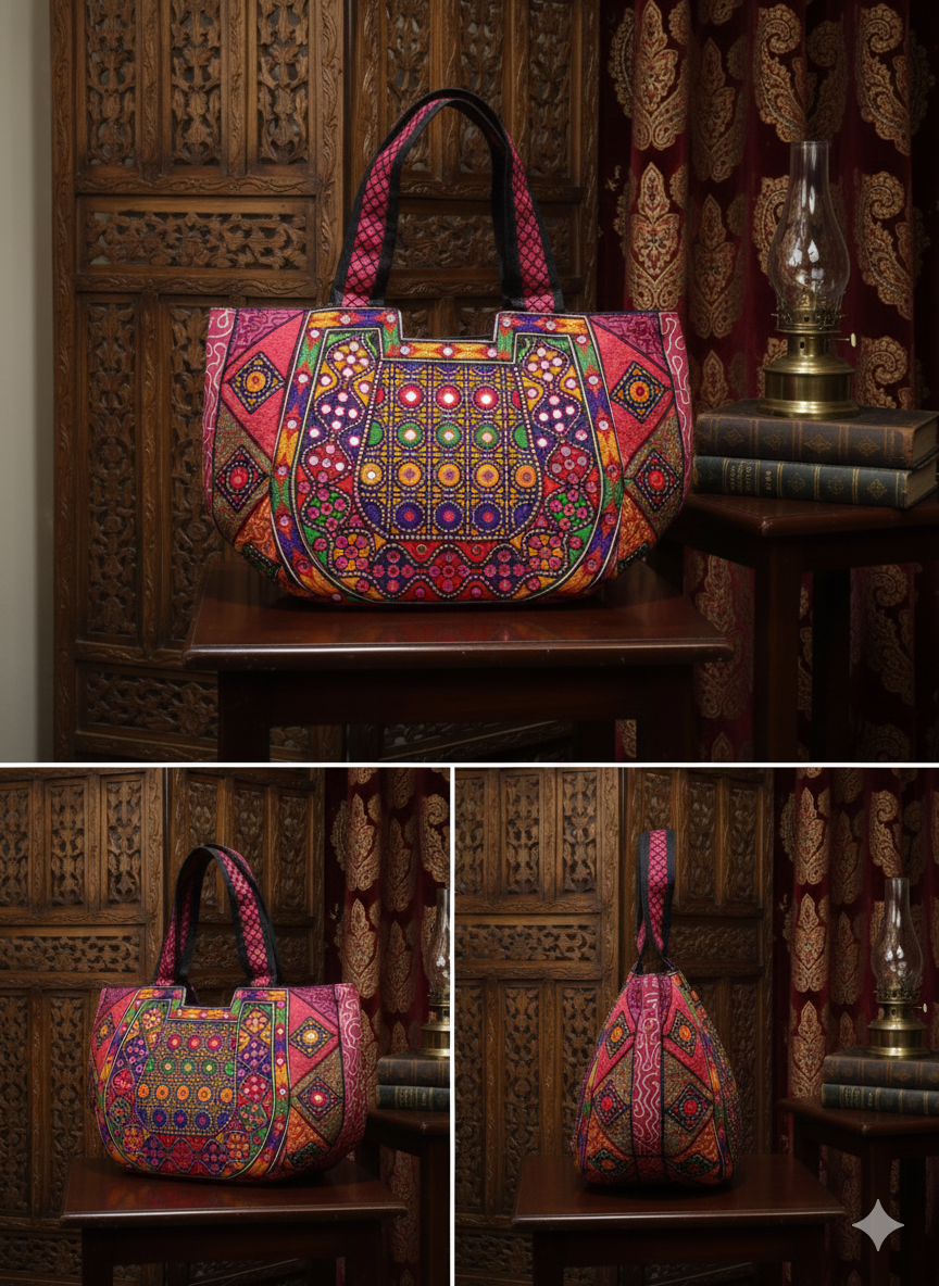 Vibrant Pink Tribal Bag