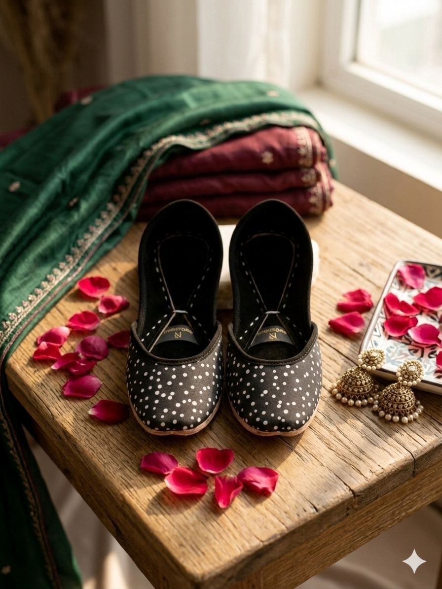 Royal Palace Black Khussa