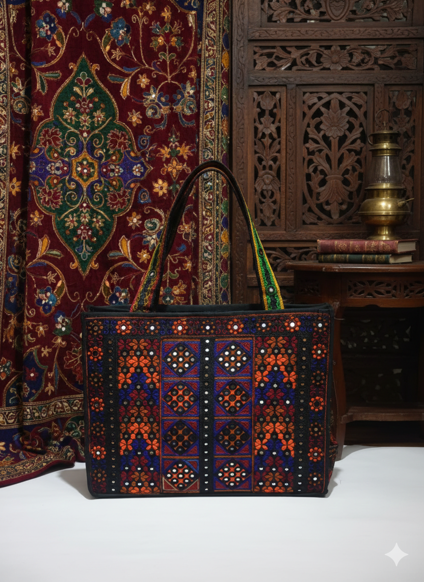 Traditional Mirror Work Shisha Bag